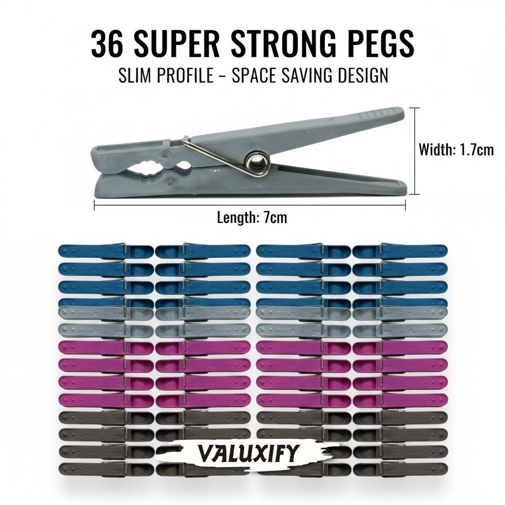 36 72 108 216 Super Strong Clothes Pegs Metal Spring Heavy Duty Washing Line Peg
