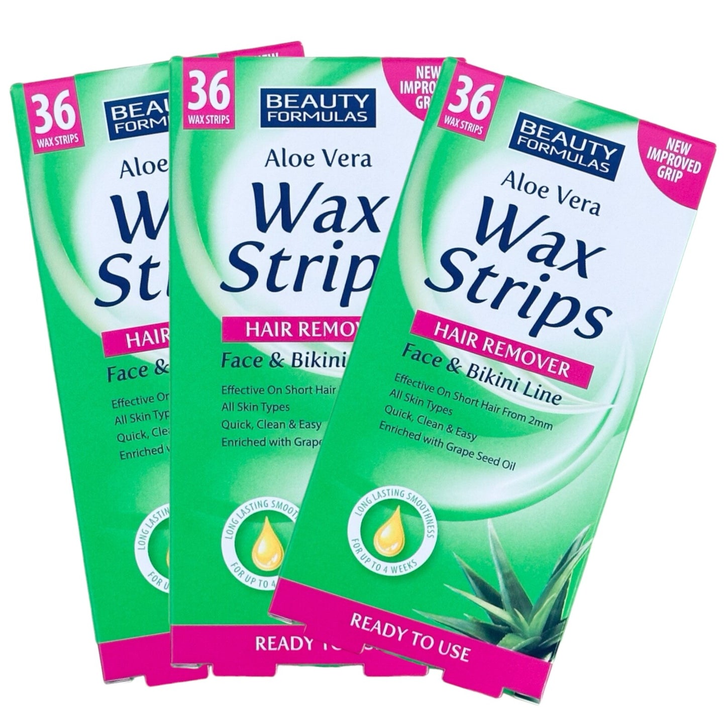 Face and Bikini Hair Removal Waxing Strips Ready to use Wax Beauty Formulas