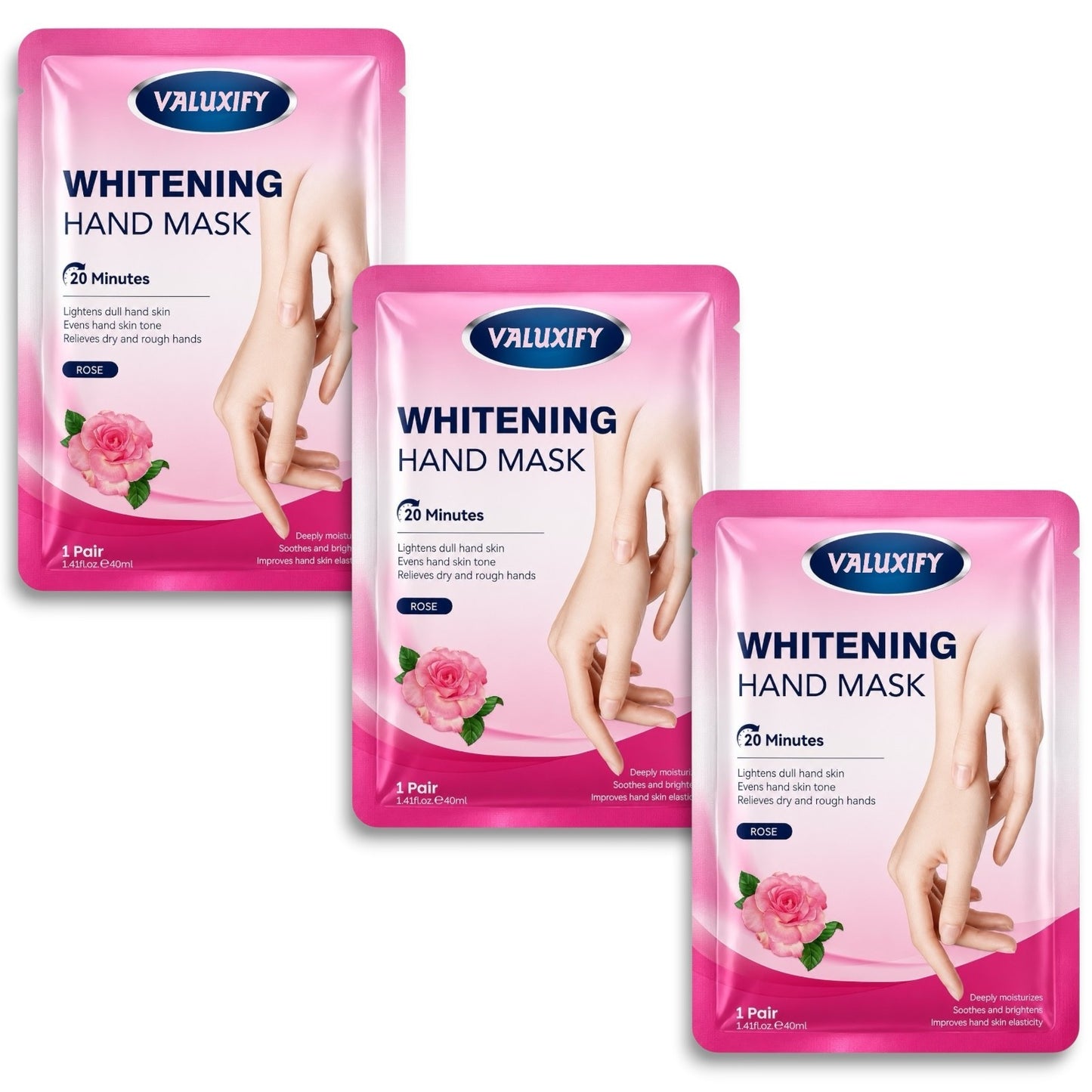 Rose Hand Mask Whitening Moisturising Gloves Dry Cracked Hands Repair Hydrating