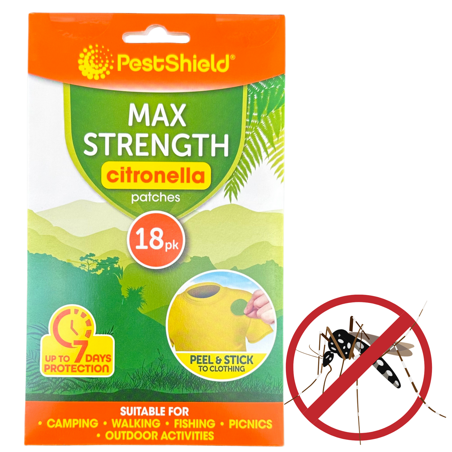 Mosquito Insect Repellent Citronella Patches Max Strength Outdoor 36 Pieces