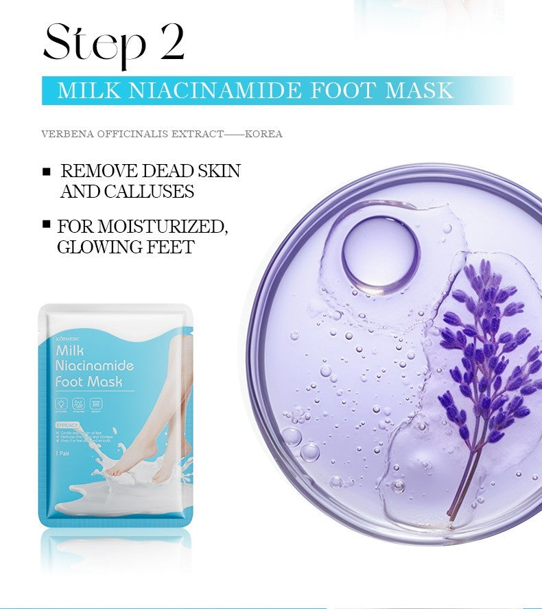 3x Milk Niacinamide Foot Peel Masks
