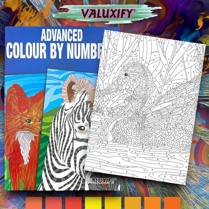 3X COLOUR BY NUMBERS ADULT COLOURING BOOKS ANTI-STRESS MIND RELAING COLOURS