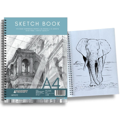 2  A4 Artist Sketch Book Spiral Artist Drawing Doodling Sketching Book Art Craft