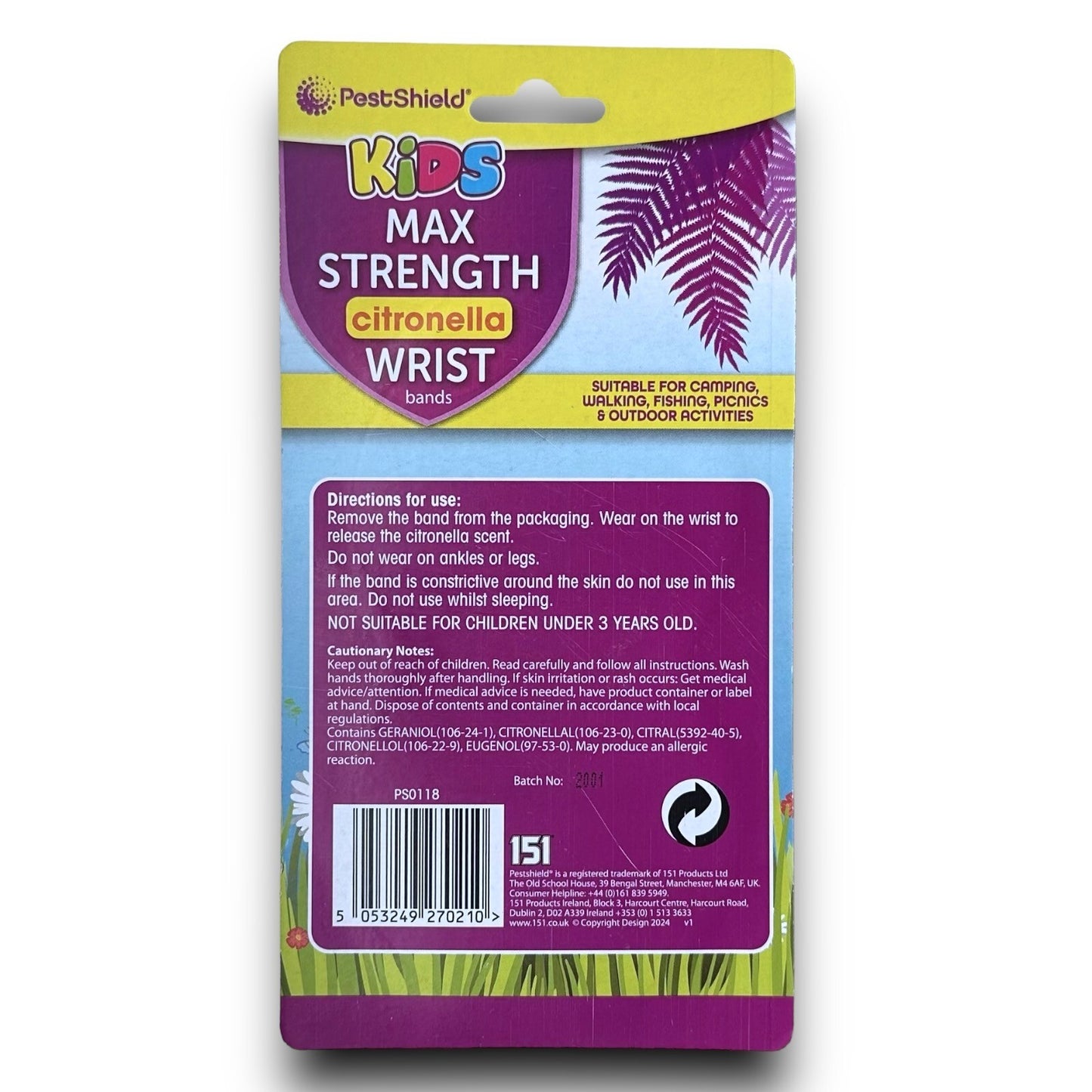 Insect Repellent wrist Band  | Kids | Citronella Mosquito Repellent Outdoor