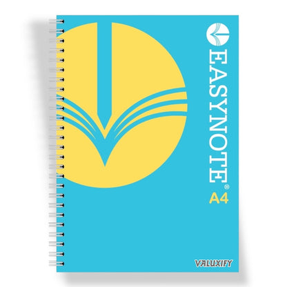 A4 Premium Spiral Notebook Note Pad Notes 180 Lined pages 80gsm Paper Easynote