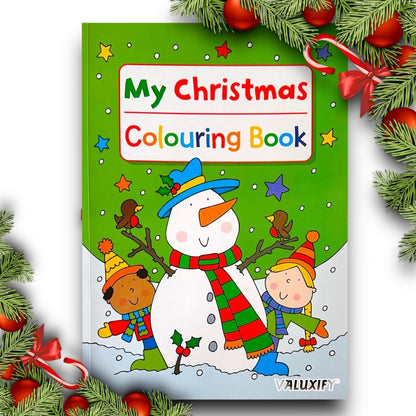 Christmas Colouring Book Kids Children Books Activity Sticker Woobly Eyes