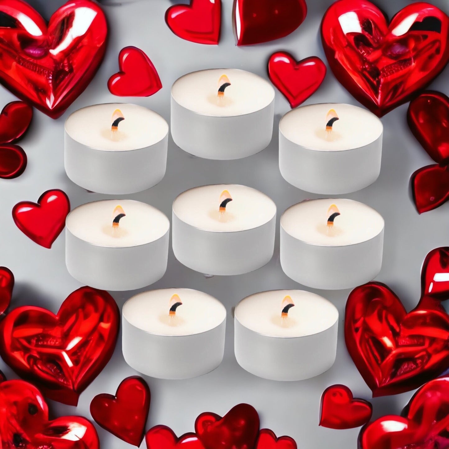 Opella 40 Unscented Tea Lights Candles 8 Hours Burn Time