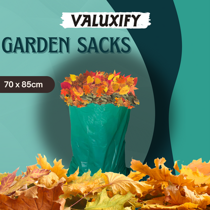 GARDEN WASTE SACKS BAGS EXTRA STRONG GARDEN GREEN RUBBISH BIN BAGS 80L