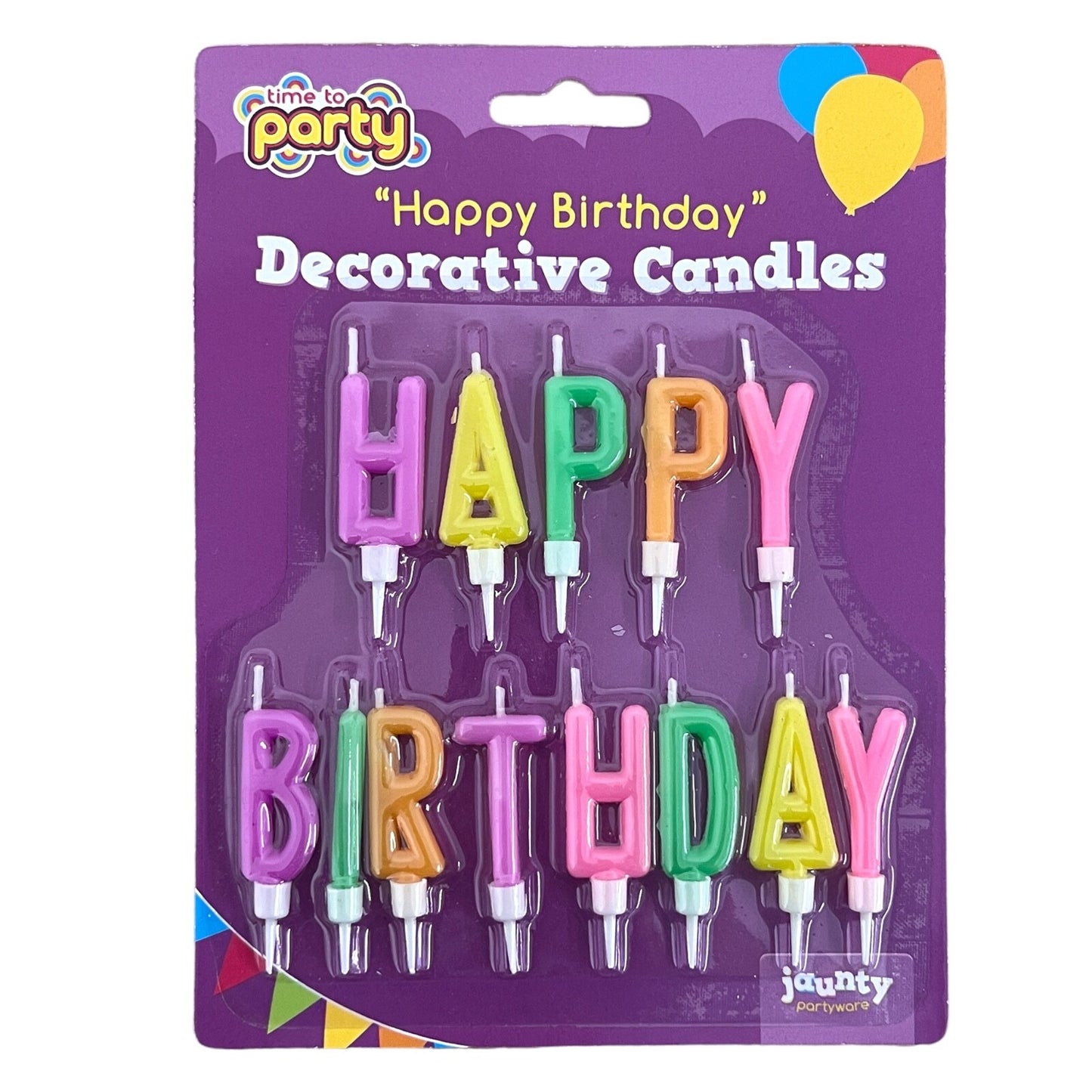 HAPPY BIRTHDAY CANDLES Cake Decorations Kids Party Topper Celebration Decor