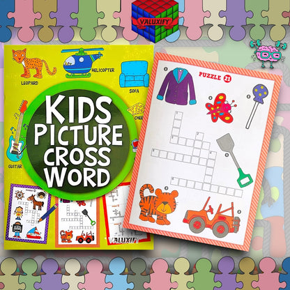 2 | Puzzle Books | Children's Kids | Picture Crossword | Travel A4 Books