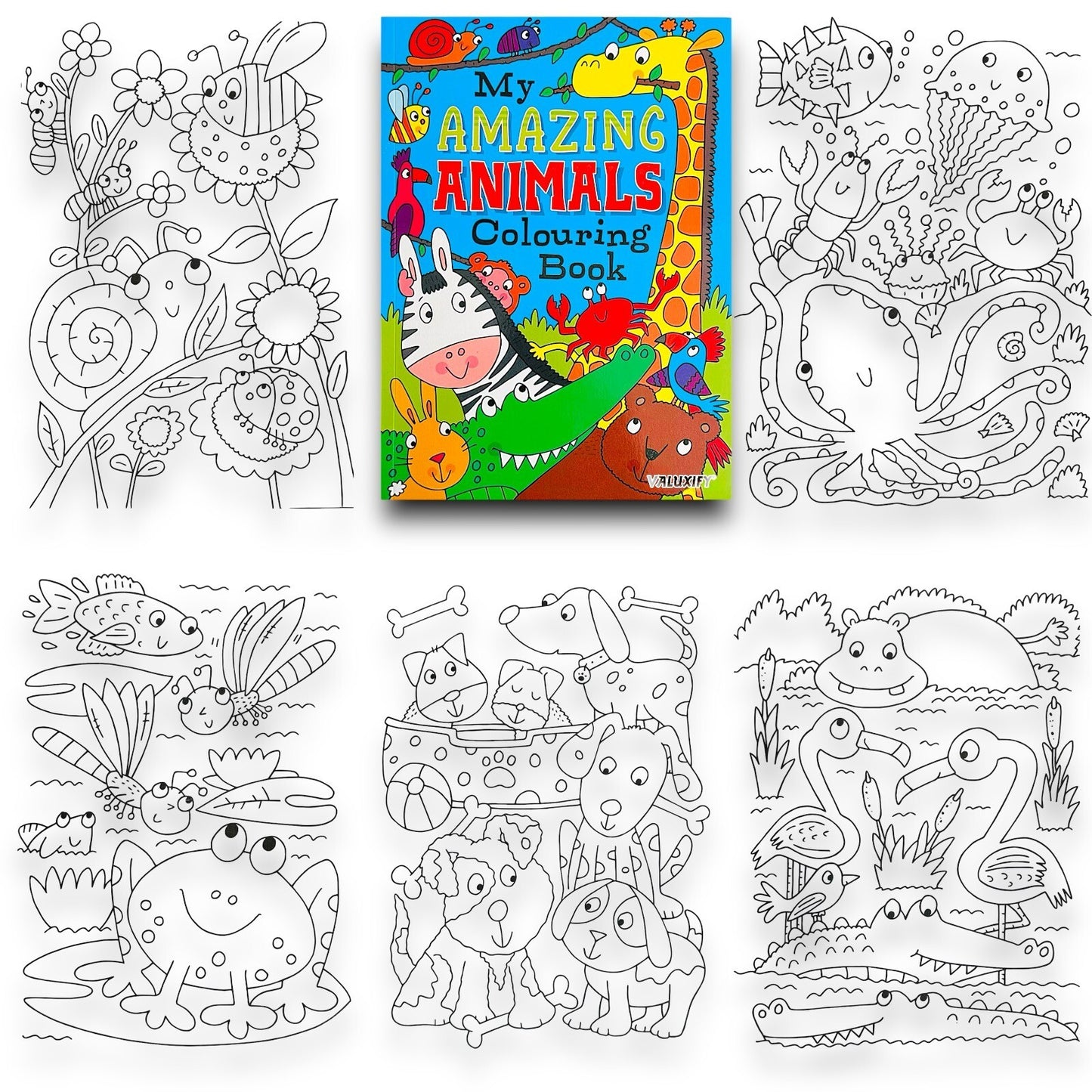 2 | Children's Kids Colouring Books | My Perfect Pets | Animals | White Paper