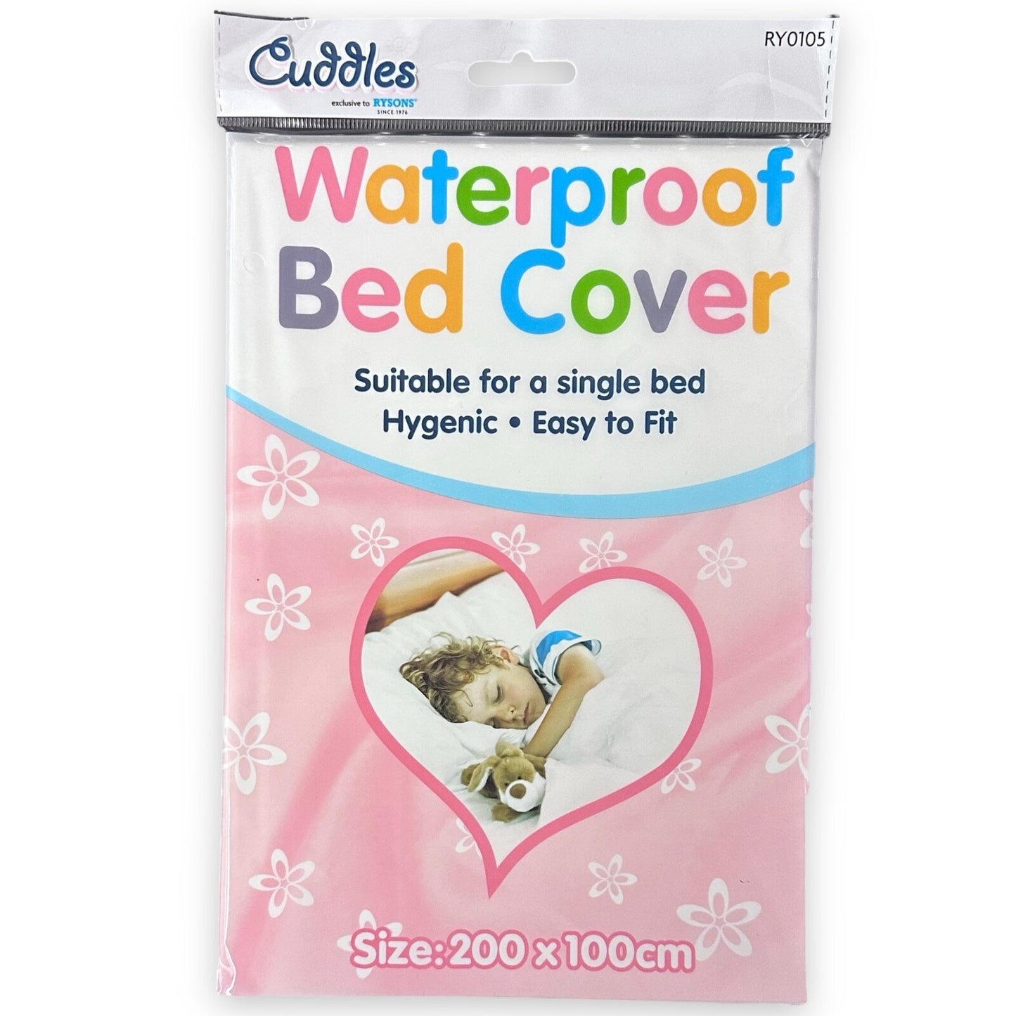 Kids Waterproof Mattress Protector Sheet Single Cot Bed Cover White 2 Pack