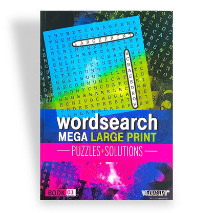2 A4 Quiz Puzzle Mega Large Print Word Search Books Wordsearch Puzzle Book Adult