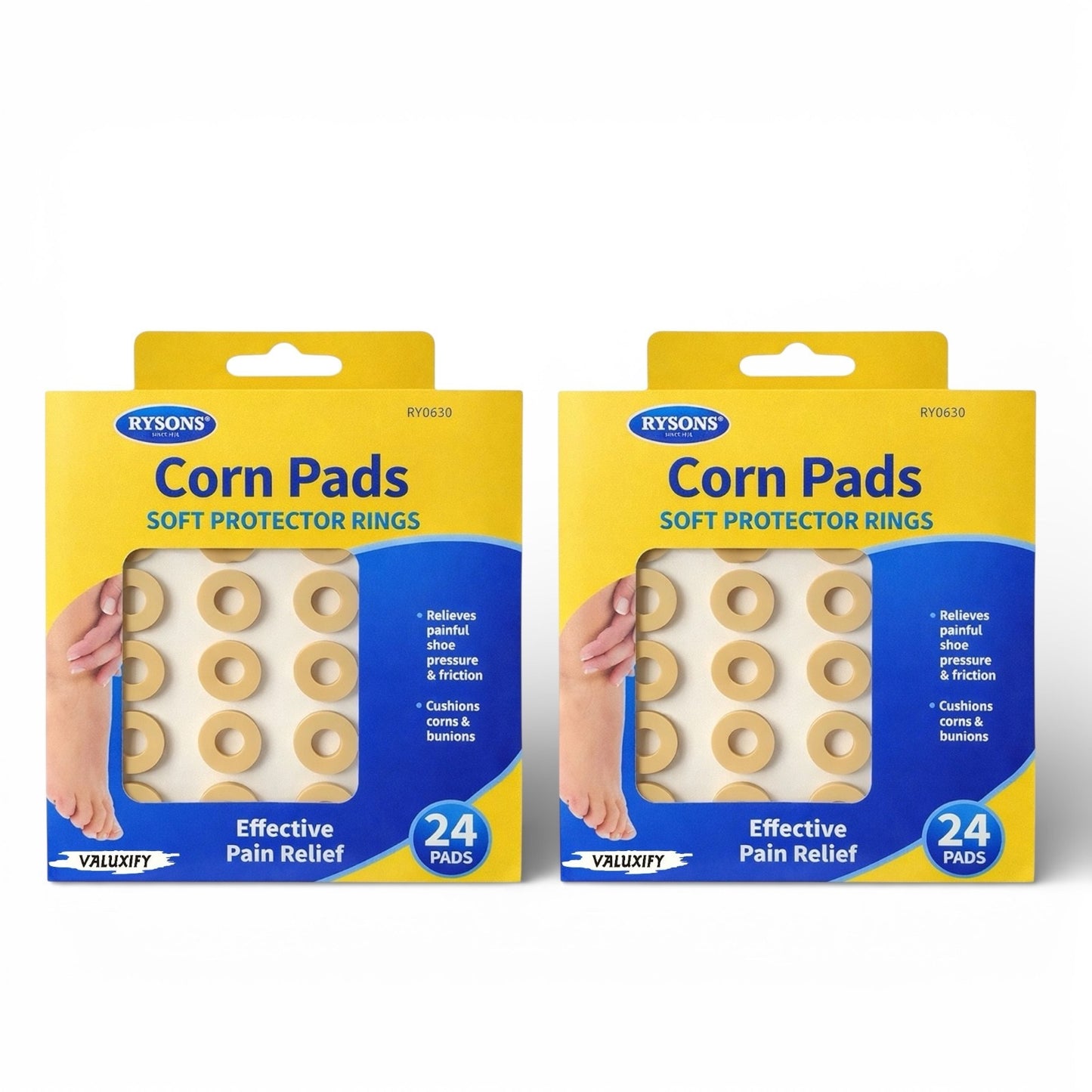 Corn Pads Foam Cushions Adhesive Rings Pain Relief Protective Foot Plasters Bulk