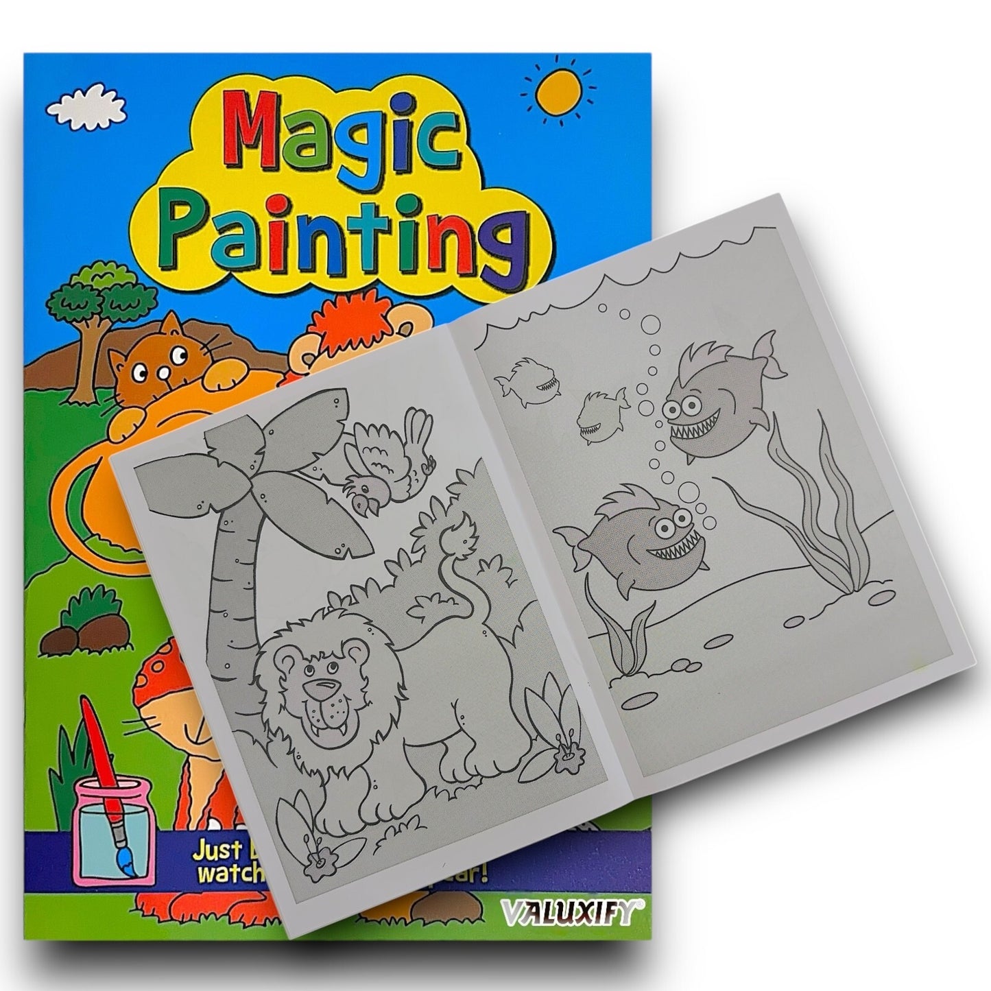 2 | Kids Magic Painting Colouring Books - Just Use Water | A4 Size