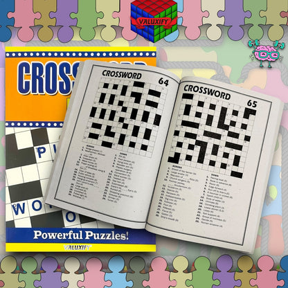 2 | Crossword Puzzles A4 Large Print Puzzle Book Trivia Fun Adult Children Brain