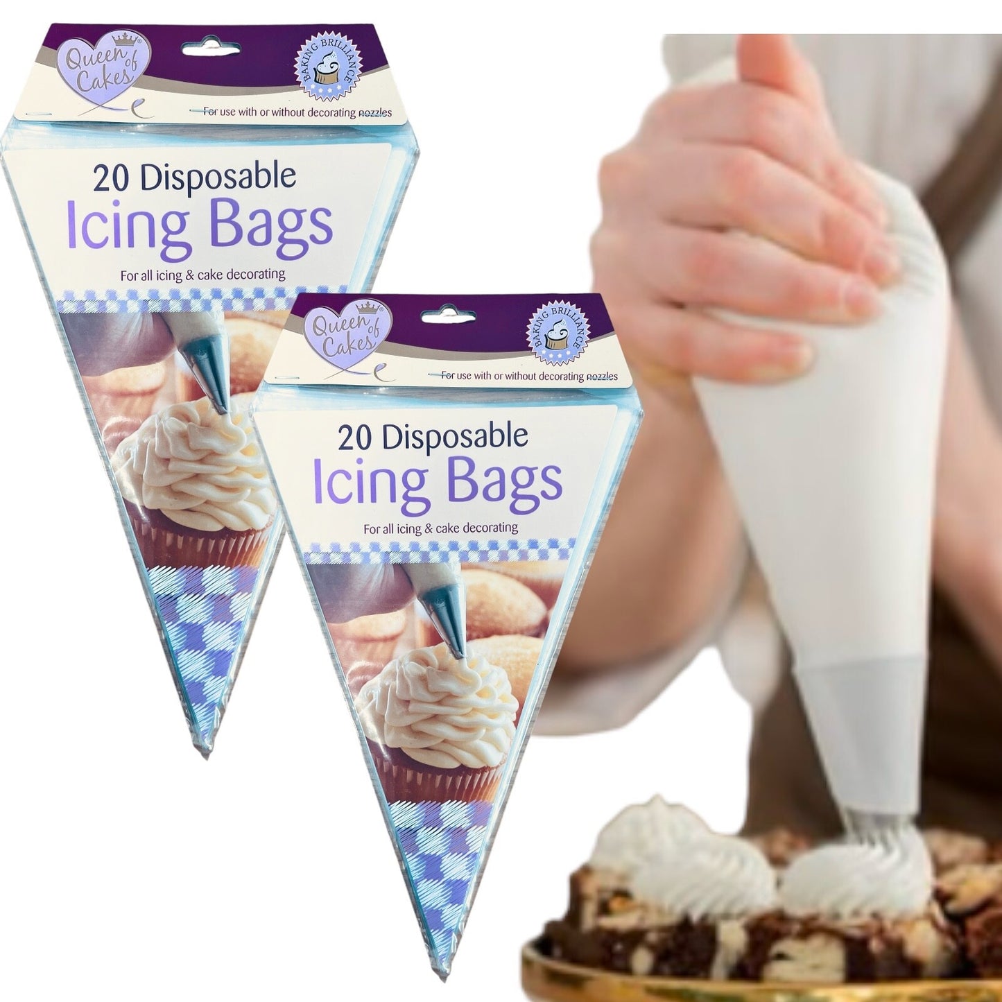 Icing Bags DisposableCake Tools Sugar craft Cupcake Piping Pastry ( 40 Bags )