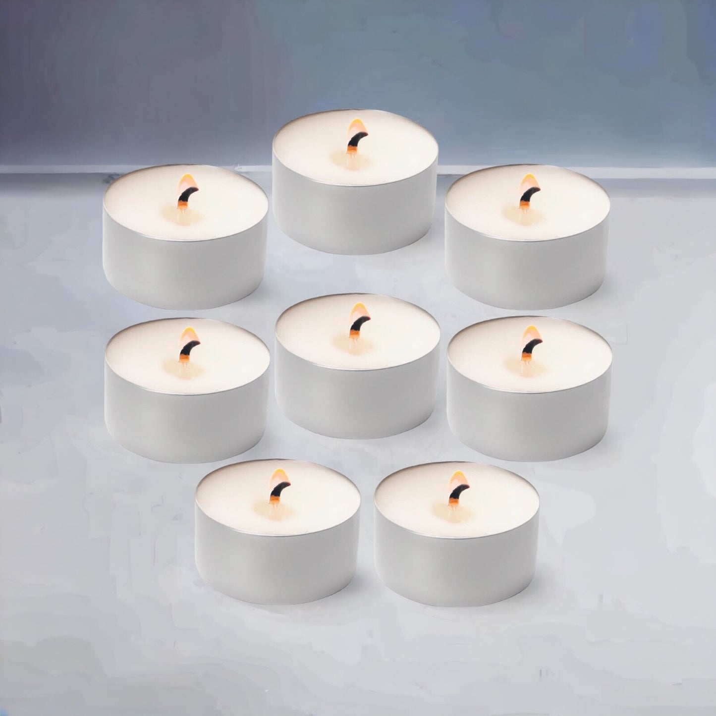 Opella 40 Unscented Tea Lights Candles 8 Hours Burn Time