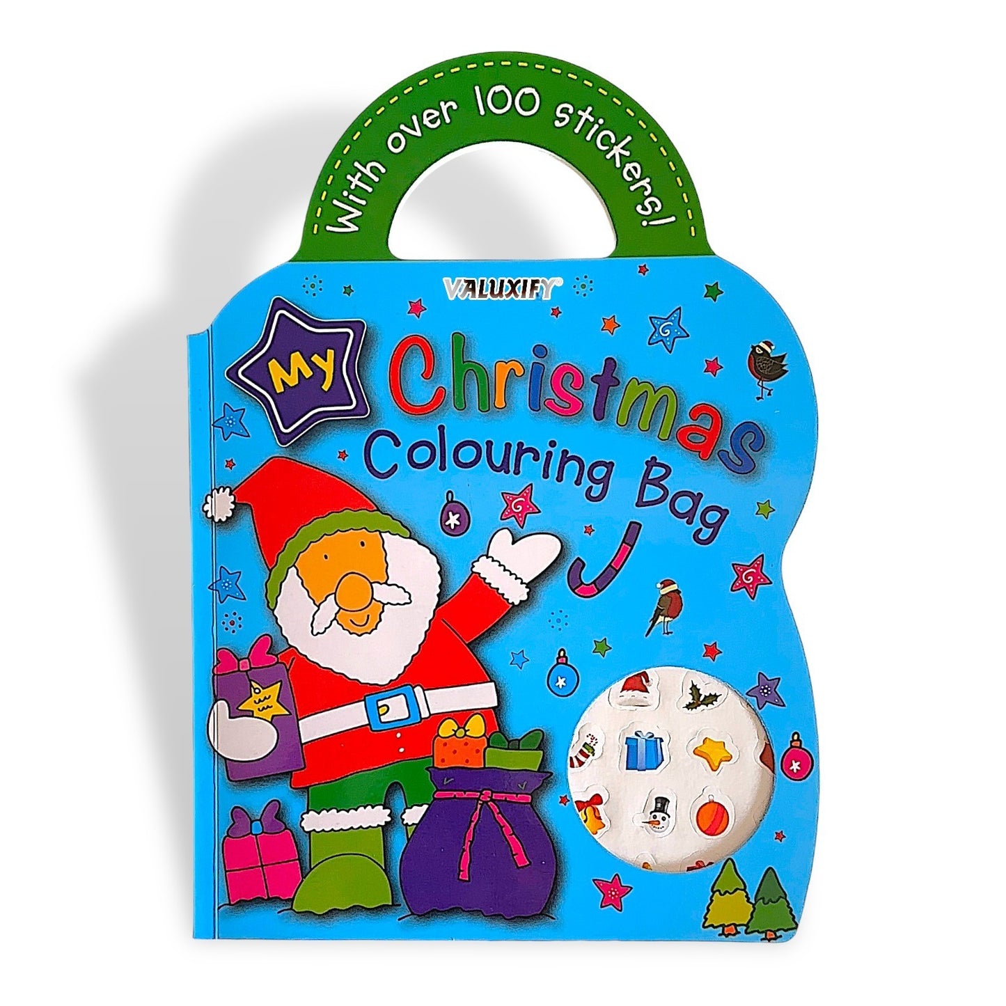 Christmas Colouring Book Kids Children Books Activity Sticker Woobly Eyes