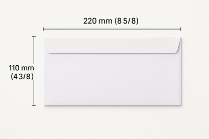 DL C6 Envelopes Peel and Seal White Manila Office Stationery Mailing Supplies