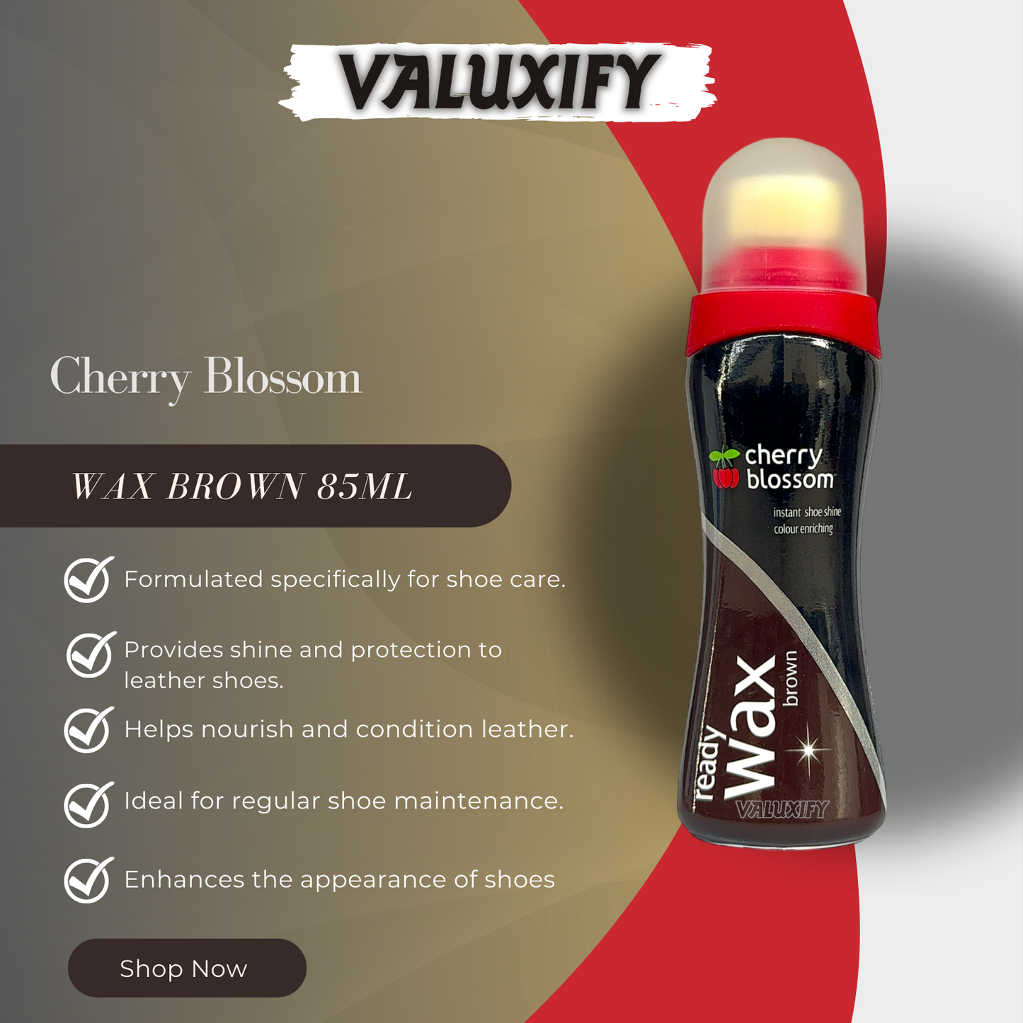 2 Cherry Blossom Shoe Wax Care 85ML