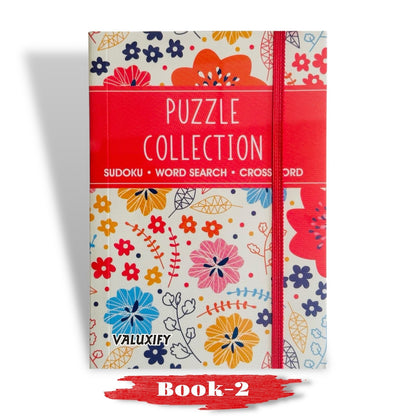 A6 Premium Puzzle Book Crossword Sudoku Word Search Travel Brain Activity Puzzle