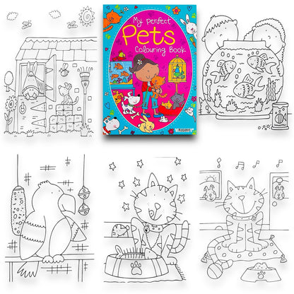 KIDS COLOURING BOOK PERFECT PETS