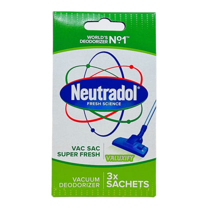 Neutradol SUPER FRESH  Vac Sac Deodorizer Sachets Vacuum Hoover Air Freshener
