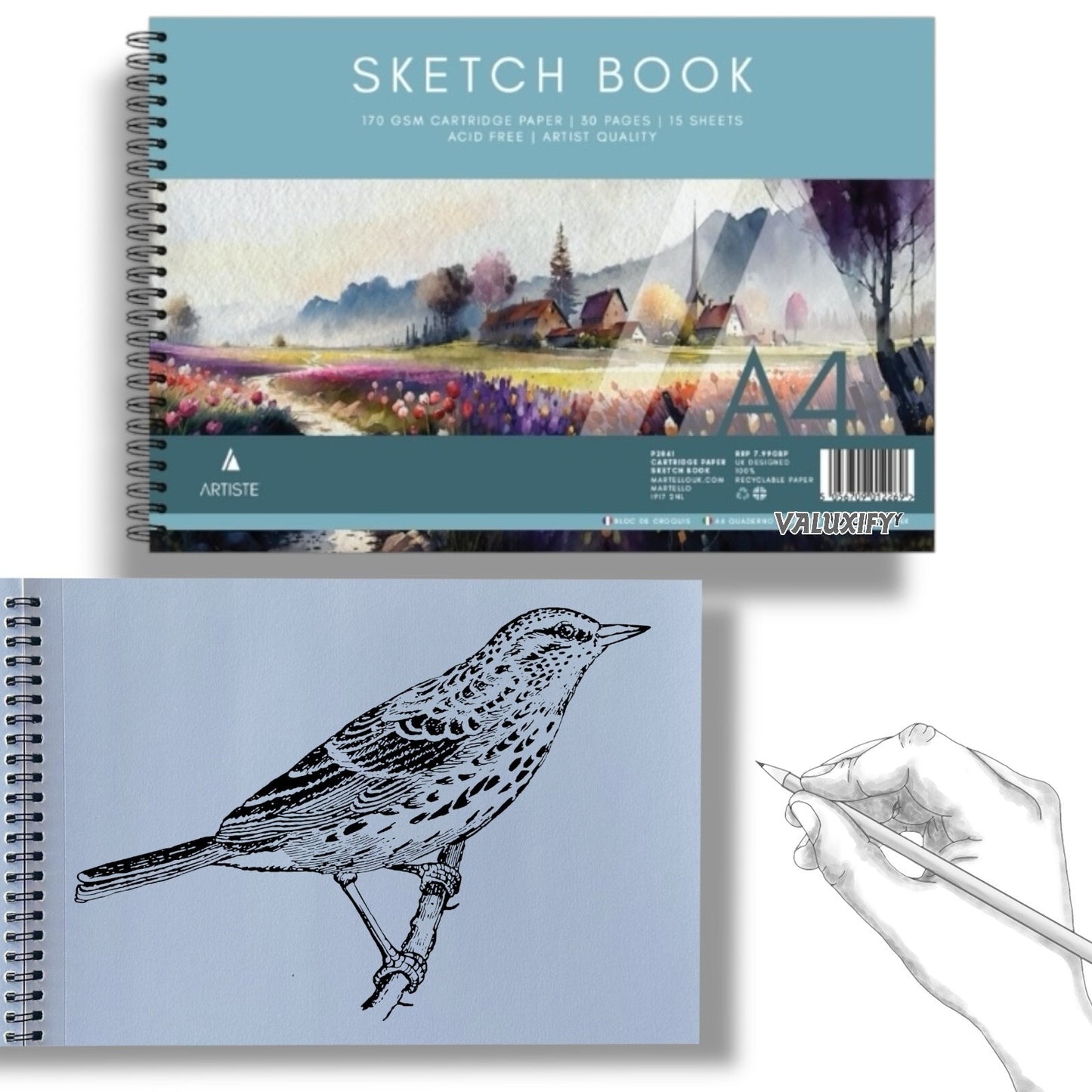 Artist Sketch Book Spiral Artist Drawing Doodling Sketching Book Art Craft  A4