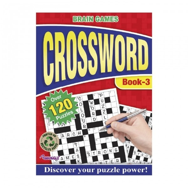 2 | Crossword Puzzles A4 Large Print Puzzle Book Trivia Fun Adult Children Brain