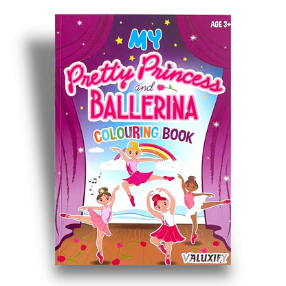 GIRLS KIDS COLOURING BOOK | MY PRETTY PRINCESS & BALLERINA| 40 PAGES | A4