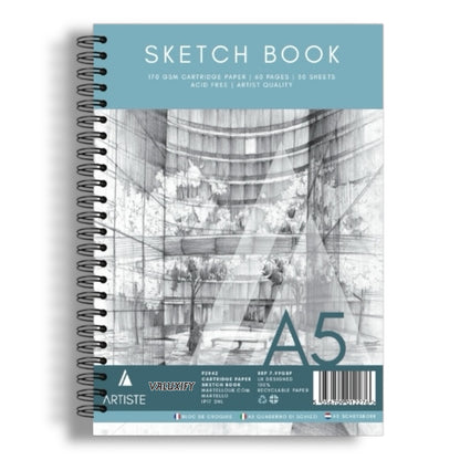 2  A5 Artist Sketch Book Artist Drawing Doodling Sketching Book Art Craft Spiral