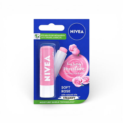 Nivea Lip Care Balms Soft Rose-4.8g - Providing Long-Lasting Hydration