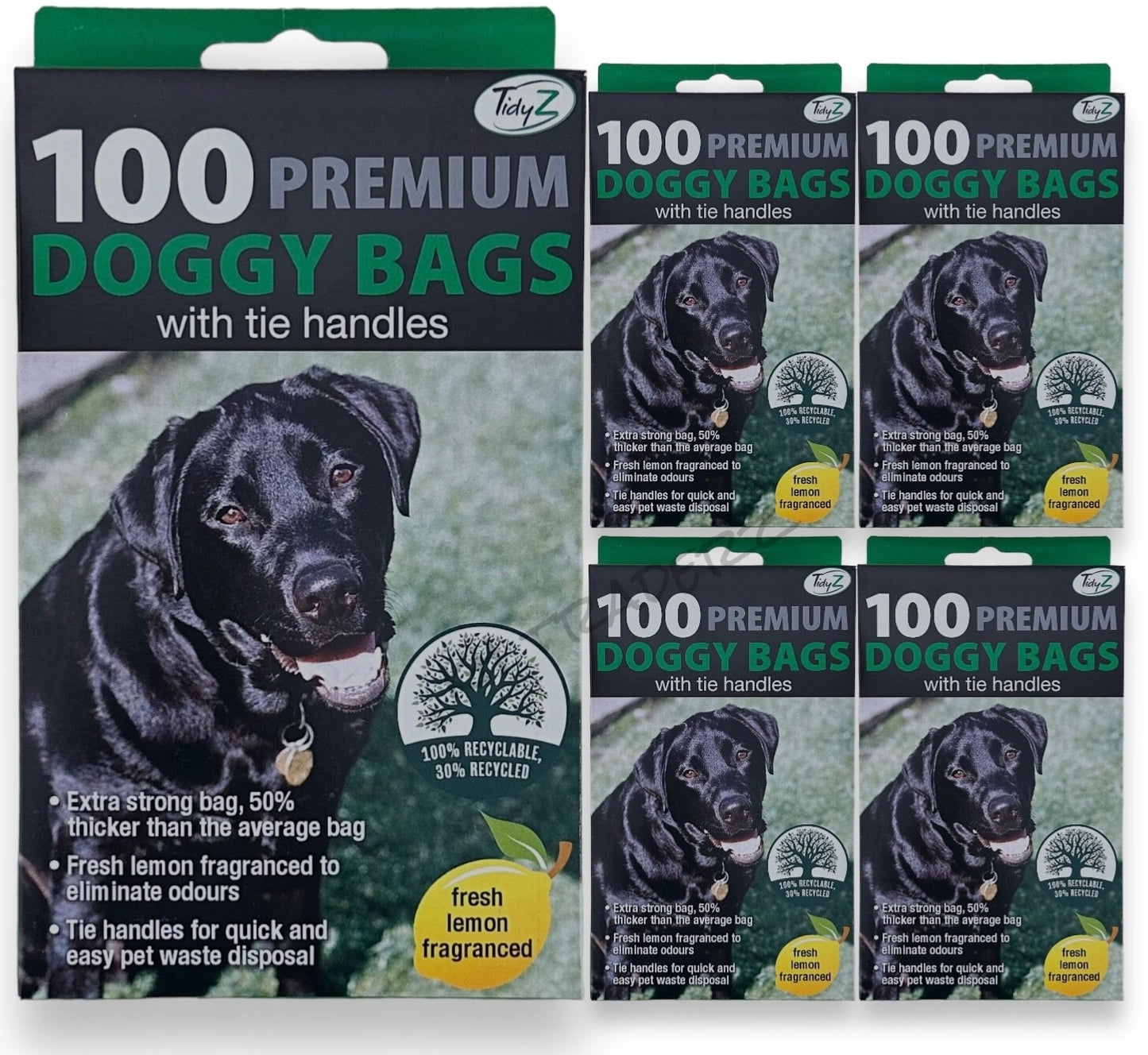 Tidzy Dog Waste Bags 800 Pack – Strong Leak-Proof Poop Bags with Tie Handles, 26×29cm
