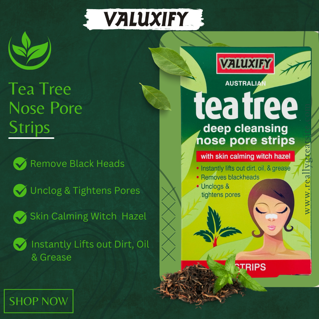 Tea Tree Nose Pore Strips Blackhead Removal Smooth Deep Cleansing Unclog Pores