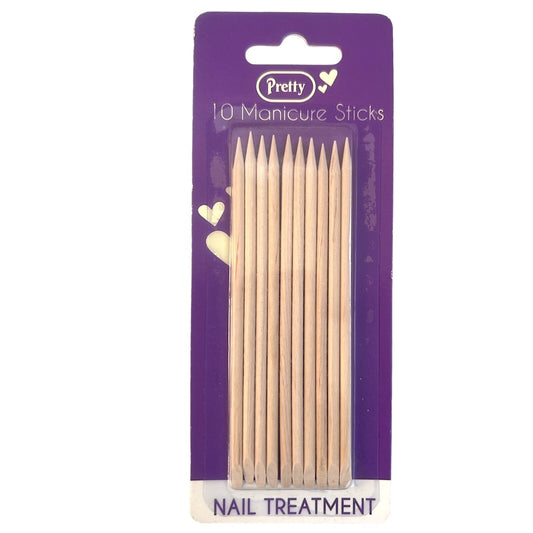 Manicure Cuticle Sticks Pusher Cuticle Orange Wood Sticks Nail Art x10