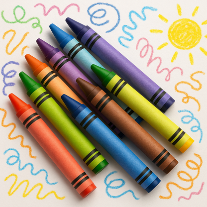 Art Box Wax Crayons - Pack Children Kids Party Colouring Soft Bright Colours