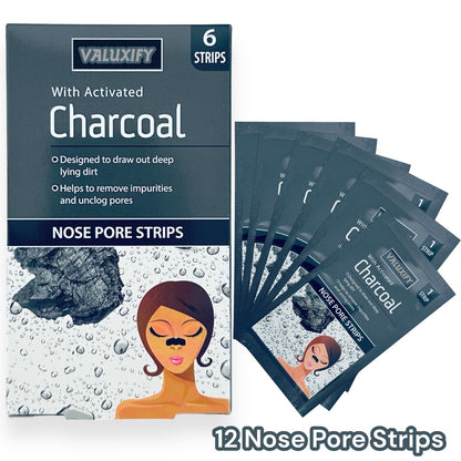 Nose Pore Strips Blackhead Removal Tea Tree Charcoal Deep Cleansing Unclog Pores