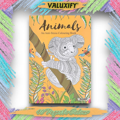 Adult Anti Stress Colouring Book Animals Birds Butterflies Jungle Ocean Colour