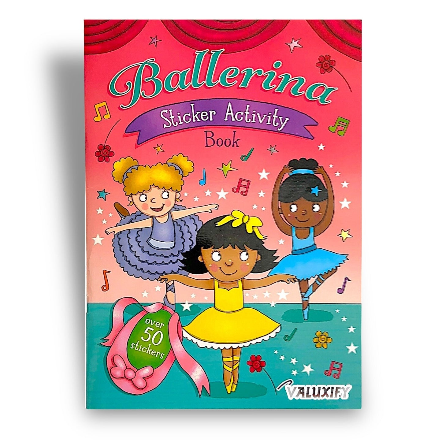 KIDS STICKER COLOURING BOOKS ACTIVITY BALLERINA UNICORN PIRATE OVER 50 STICKER