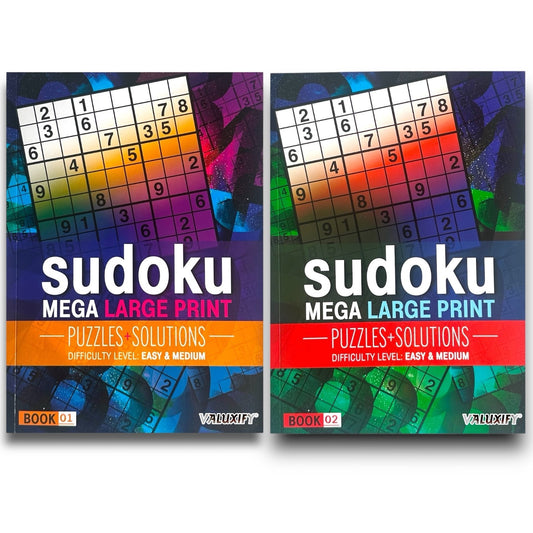 2 Mega Large Sudoku Puzzles Books