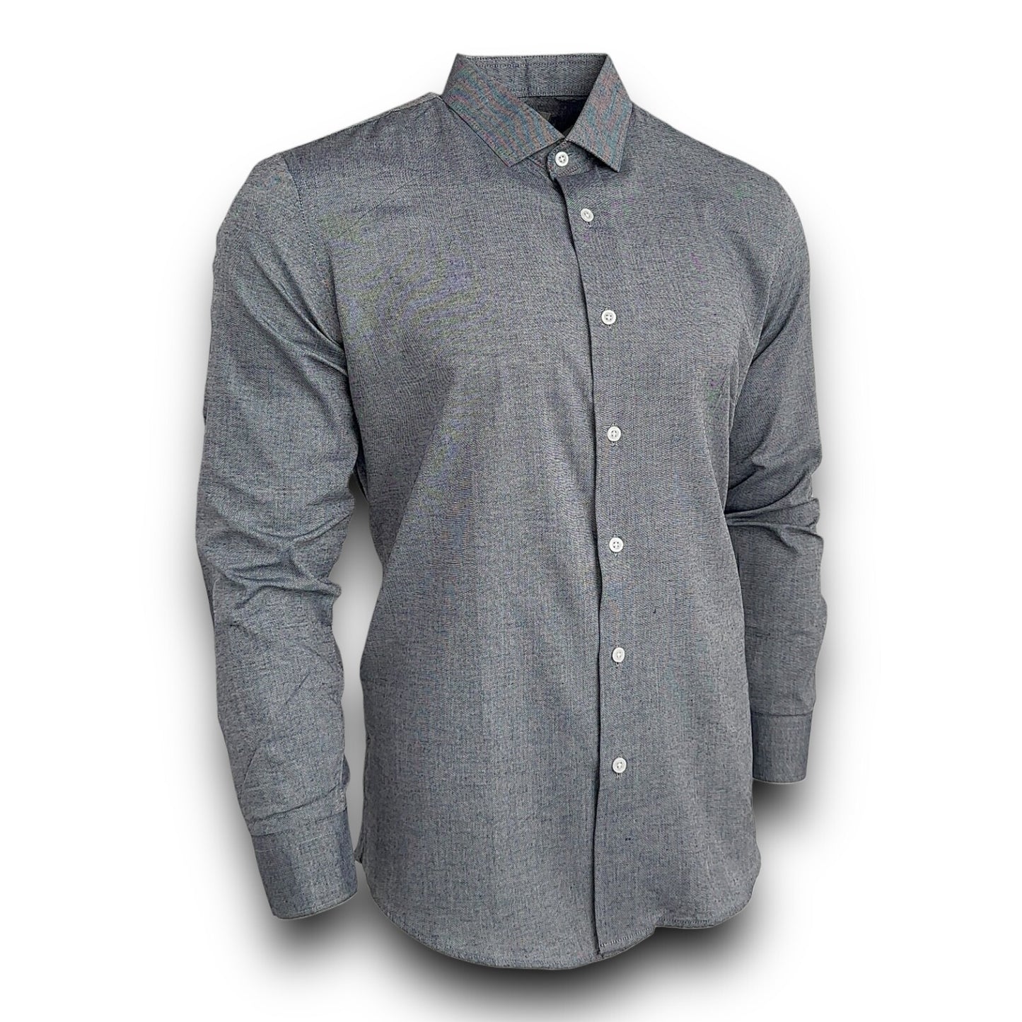 Men’s Slim Fit Shirt Long Sleeve Shirt Work Home Office Casual Formal Shirt