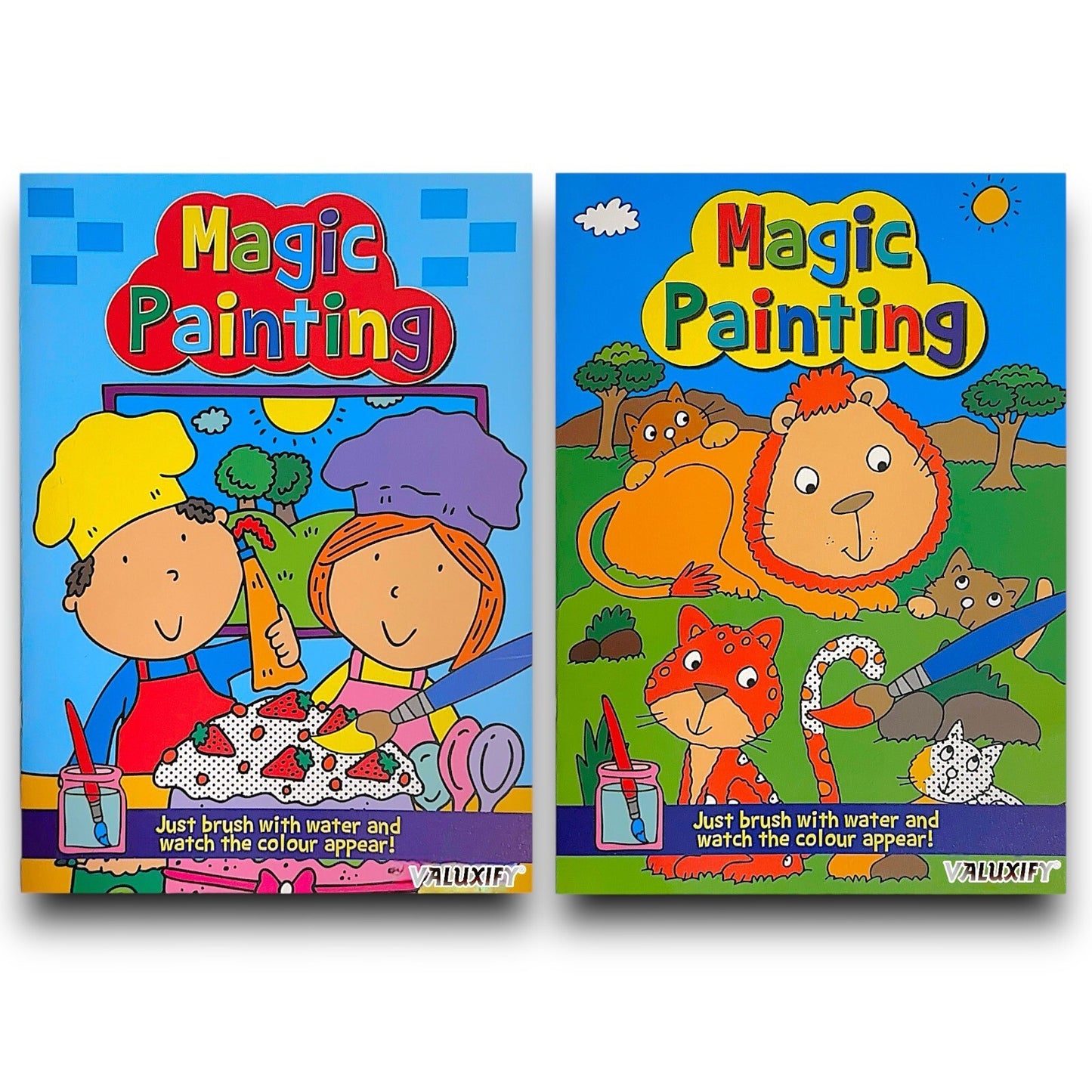 2 | Kids Magic Painting Colouring Books - Just Use Water | A4 Size
