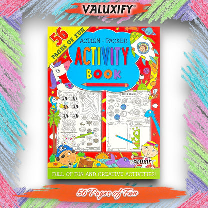 Kids Childrens Activity Book Puzzles Journey Travel Colouring Games
