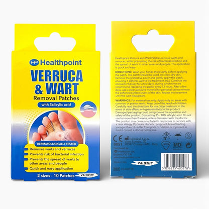 Healthpoint Verruca Infection & Wart Removal 10 x Patches with Salicylic Acid