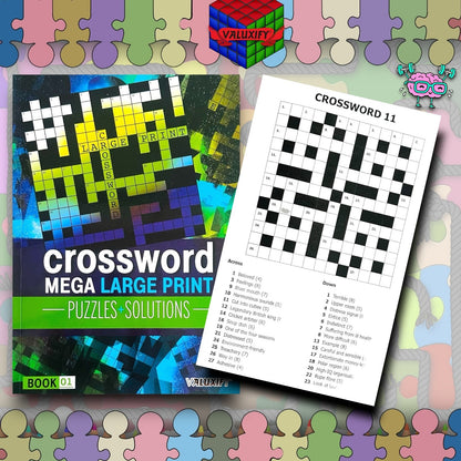 A4 Cross Word Search  Puzzle Mega Large Print  Books Quiz Puzzle Adult