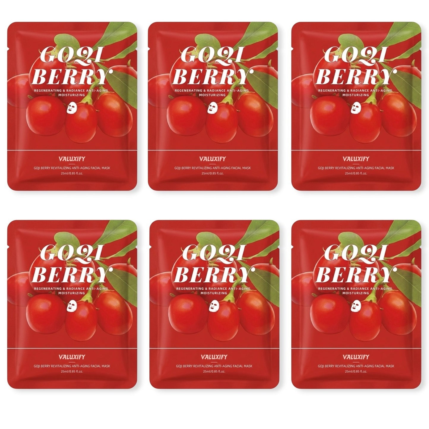 6 FACE SHEET MASK PACK HYDRATING ASSORTED SPA SKINCARE MULTIPLE PACK ARGAN BERRY