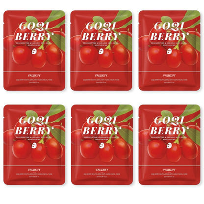6 FACE SHEET MASK PACK HYDRATING ASSORTED SPA SKINCARE MULTIPLE PACK ARGAN BERRY
