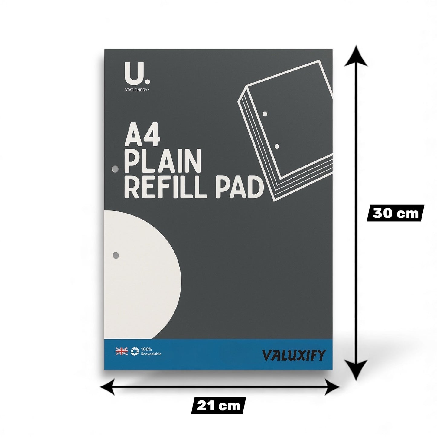 A4 Plain Notebook Refill Pad 100 Pages School Office Sketch Pad Pack 1 2 3 6