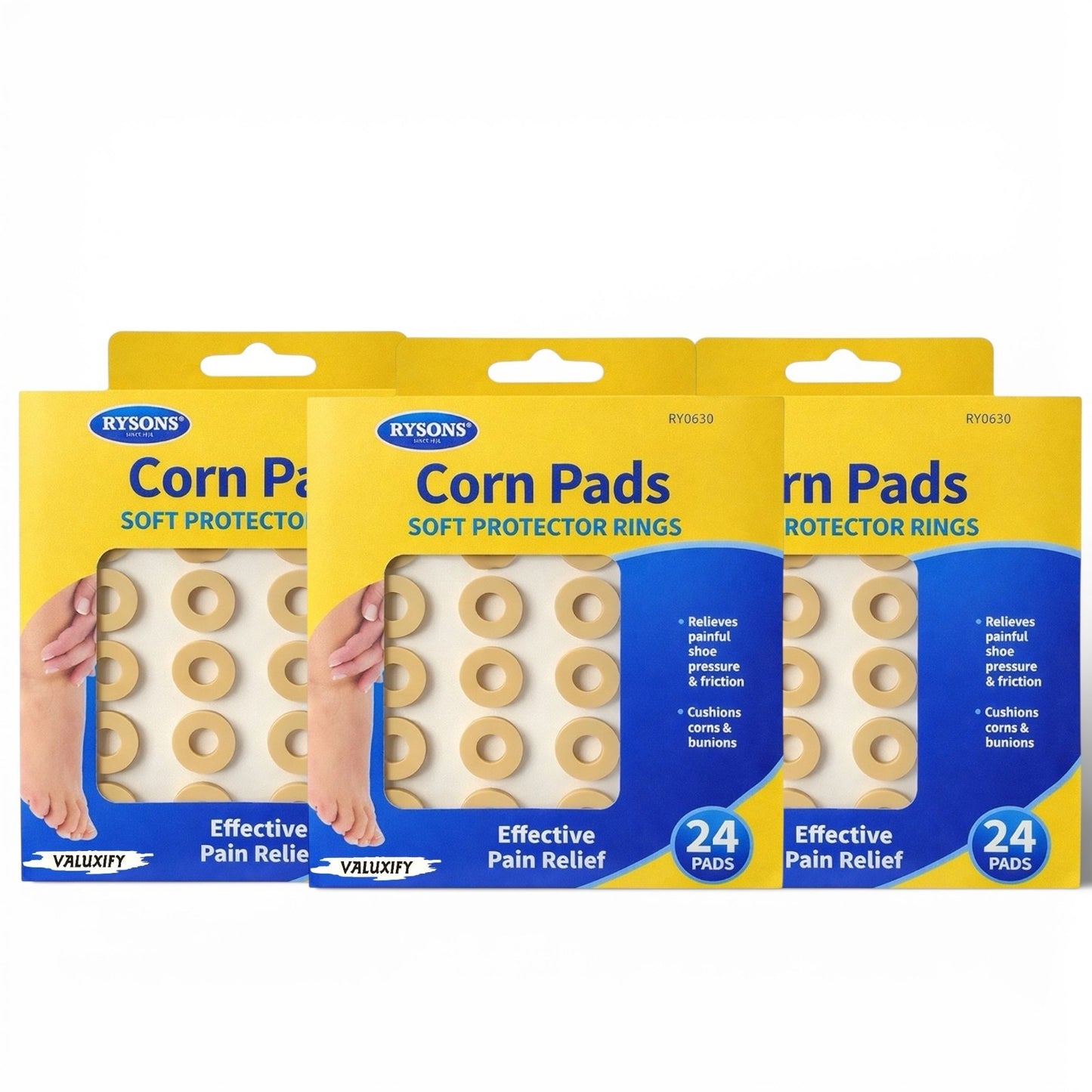 Corn Pads Foam Cushions Adhesive Rings Pain Relief Protective Foot Plasters Bulk